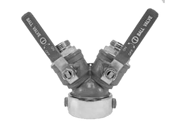 UPD : Brass Siamese Gated Wyes : 2 1/2 Female NST X 1 1/2 Male NST