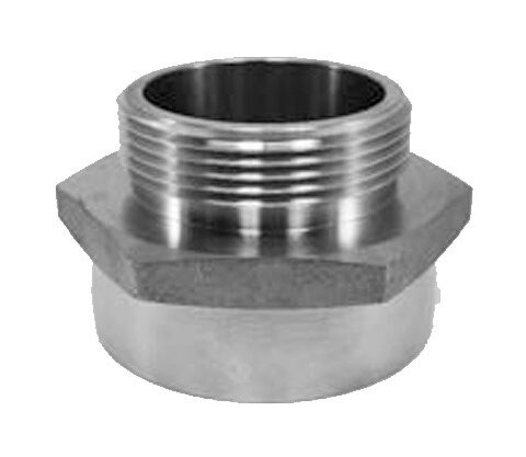 UPD : Female to Male Hex Nipple - Brass : 3/4 GHT x 1 NPT
