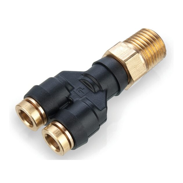 368PTC-4-2 : Parker Air Brake D.O.T. composite & brass push-to-connect fittings - PTC & PTCR