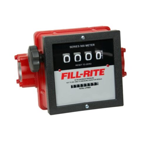 Fill-Rite : 901CL1.5 23-151 LPM 4-Digit Mechanical Fuel Transfer Meter, Liters