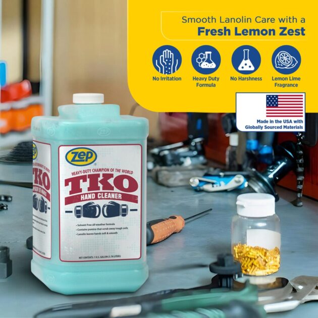 R54824 Zep TKO Hand Cleaner with Pumps – Its Solvent-Free Formula Scrubs Away Tough Soils – 1 Gallon : Zep - Image 14