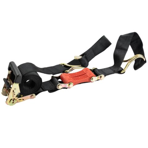 9ft x 2in ShockStrap Ratchet Strap with Wire Hooks, Premium Polyester Webbing, 6k Break Strength 2k Working Load Limit : TPB