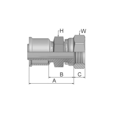 1JC26-10-10 : Parker Crimp Style Hydraulic Hose Fitting – 26 Series Fittings - Europe