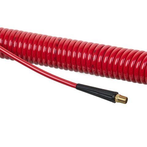 HSC2844 Series 1/4 in. ID and 20 ft Working Length Red Polyurethane Self-Store Tubing & Reinforced Hose
