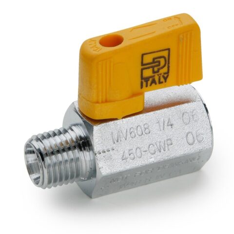 MV608-6 : Parker Industrial Ball Valves - Chrome Plated Brass Ball Valves