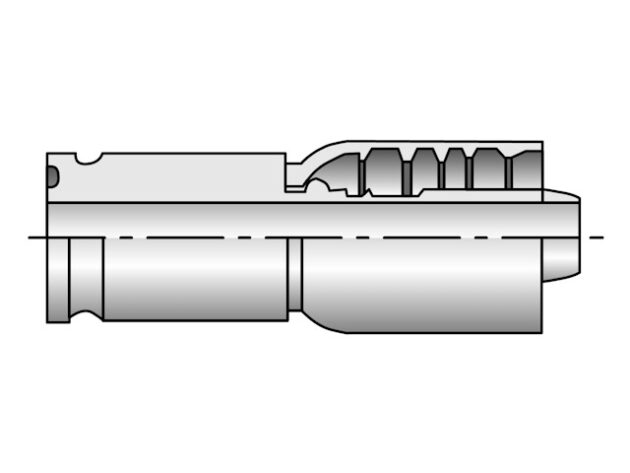 1X577-16-16 : Parker Crimp Style Hydraulic Hose Fitting – 77 Series Fittings