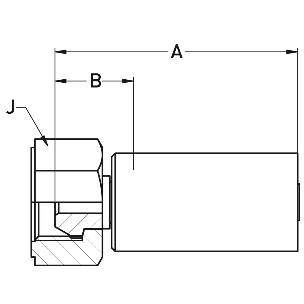 192LX-4-03 : Parker Crimped Thermoplastic UHP Hose Fittings, LX Fitting Series