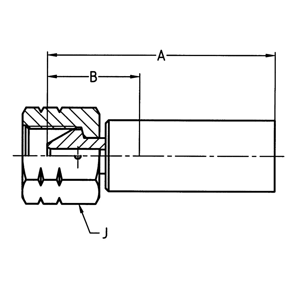 1AYLX-6-03C : Parker Crimped Thermoplastic UHP Hose Fittings, LX Fitting Series