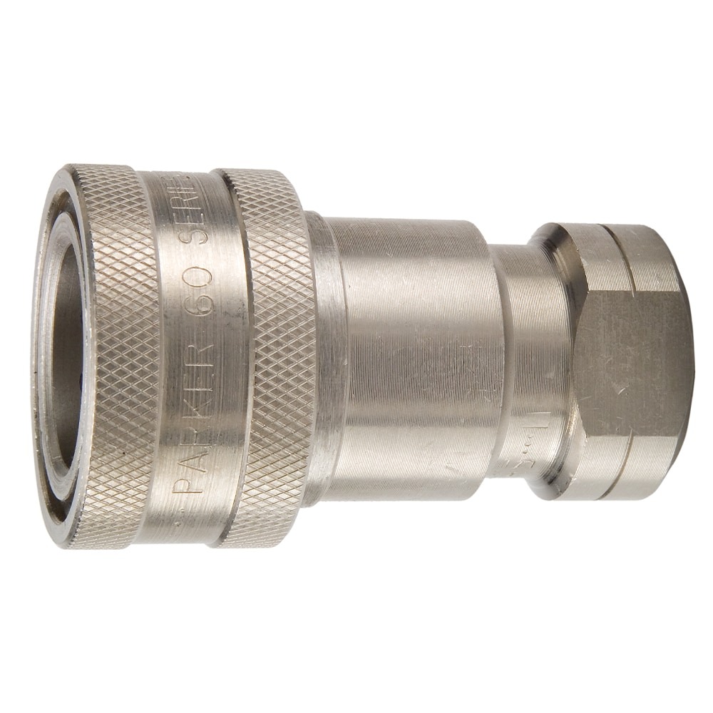 thumbnail interactive-video image 1 of Parker 60 Series H4-62 Stainless Steel Hydraulic Coupler With Nylon Grip – H4-62Y-EN-X15, 11359131 1 of 3