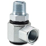 S2102-6-4 : Parker Hydraulic 90 Degree Elbow, Pressure Balanced Swivels - S Series
