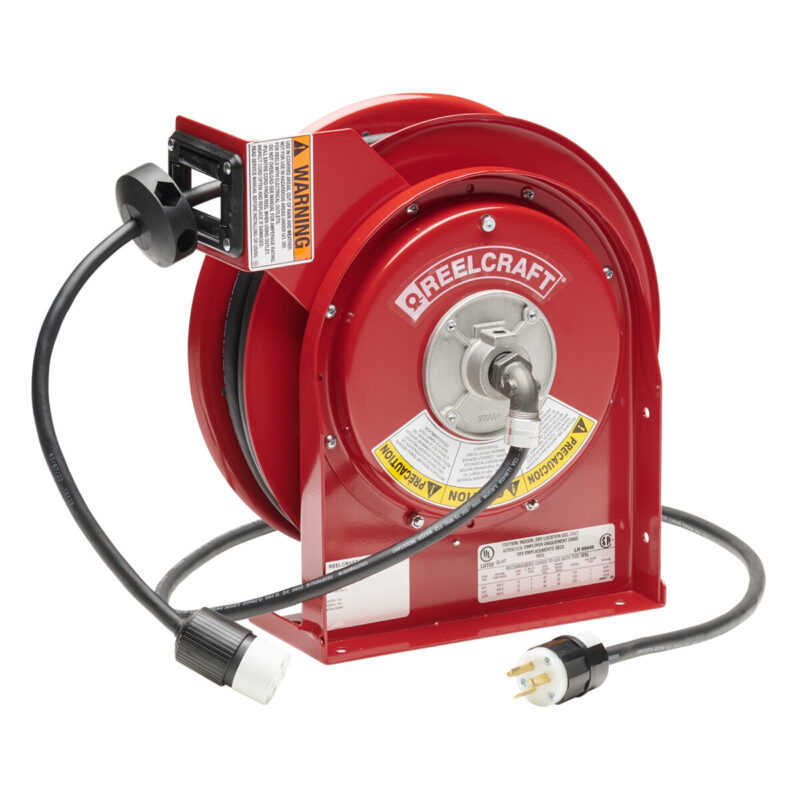 L 4525 123 3A – 12/3 25 ft. Premium Duty Single Receptacle Power Cord Reel