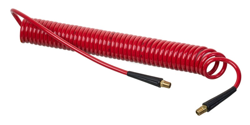 HSC2844 Series 1/4 in. ID and 20 ft Working Length Red Polyurethane Self-Store Tubing & Reinforced Hose