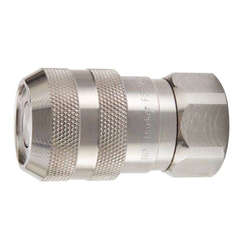 FS-371-6FP : Parker Non-Spill, Flat Face, Chemical Compatible Quick Couplings - FS Series