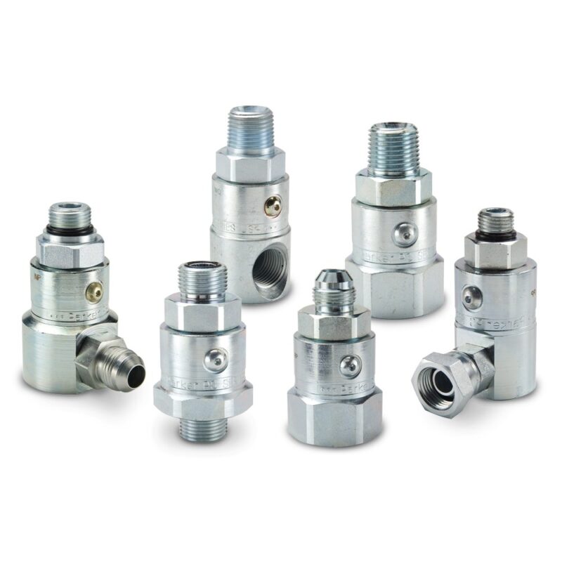 PS1290303-12-12 : Parker Hydraulic Inline & 90 Degree Elbow, High Pressure Swivels - PS Series