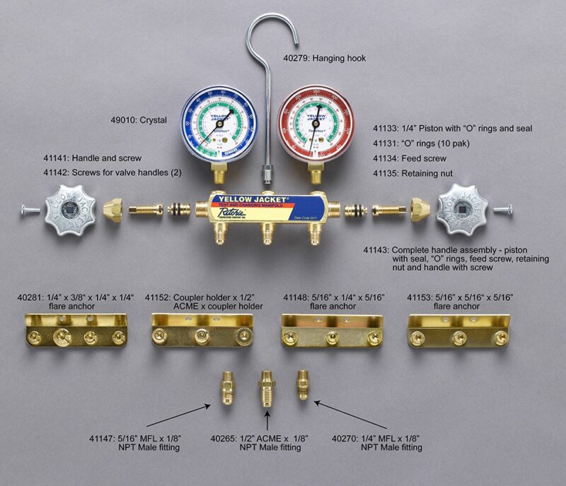 Yellow Jacket : Series 41 Manifold Replacement Parts