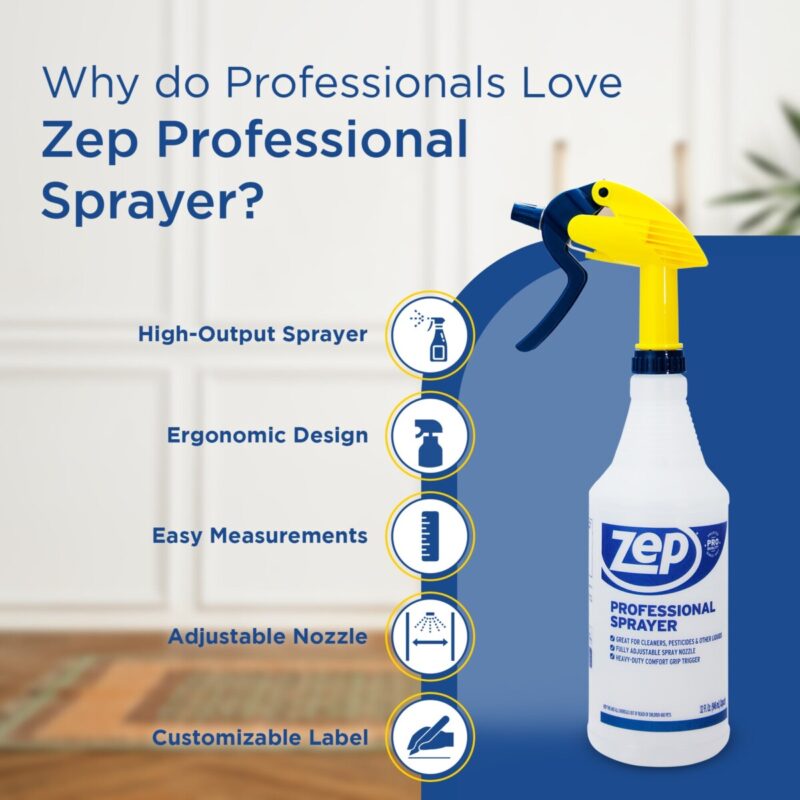 Zep : 733201 Bleach Resistant Professional Spray Bottle - 32 ounces - Image 8
